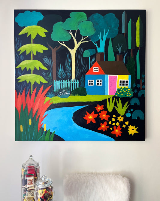 The Forest Home, Acrylic on Canvas
