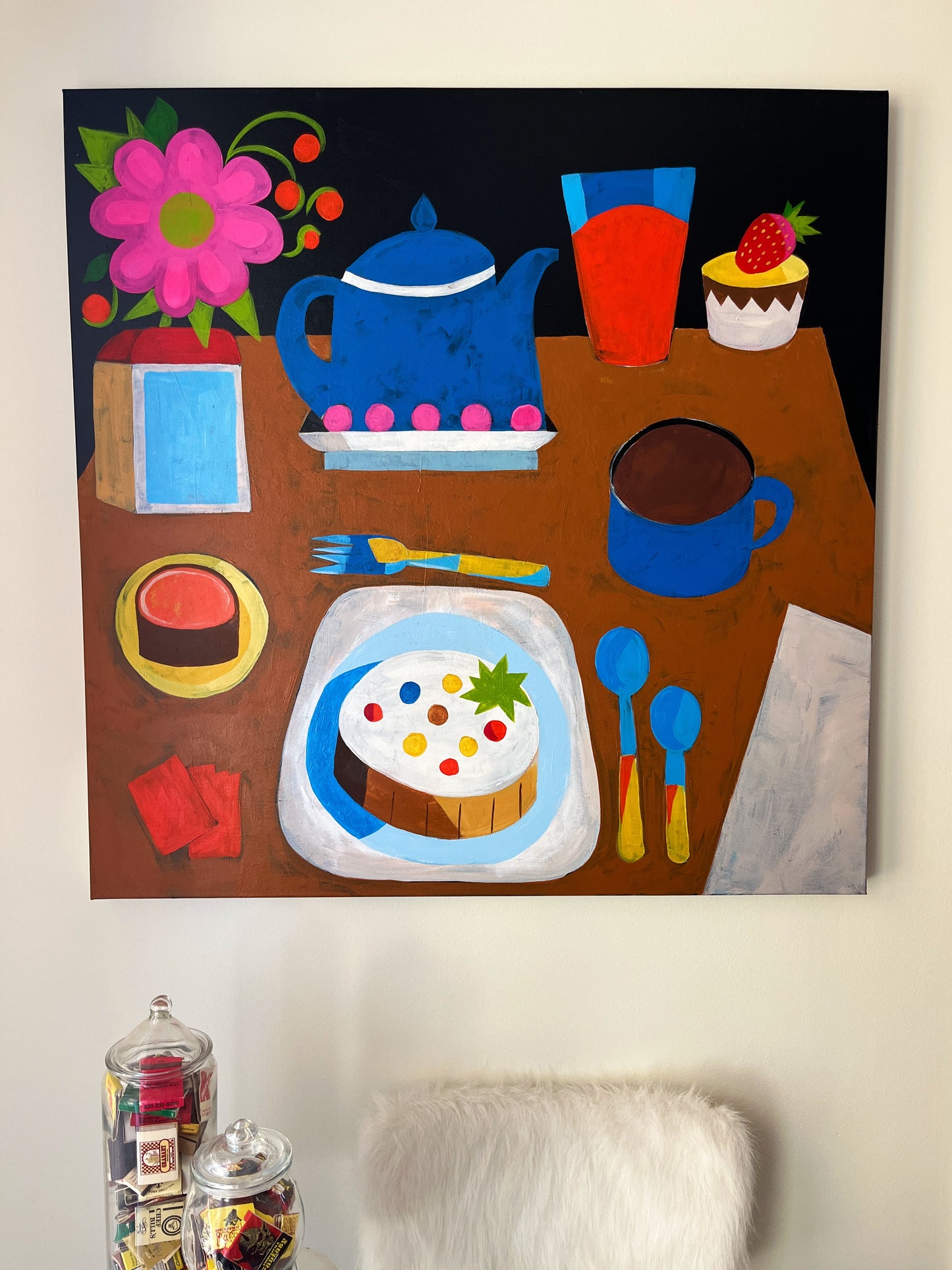 Breakfast Table, Acrylic on Canvas