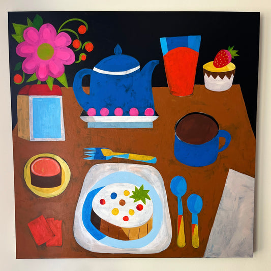 Breakfast Table, Acrylic on Canvas
