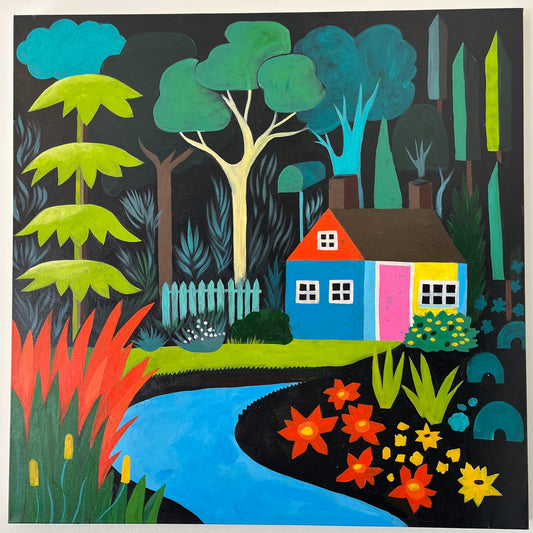 The Forest Home, Acrylic on Canvas