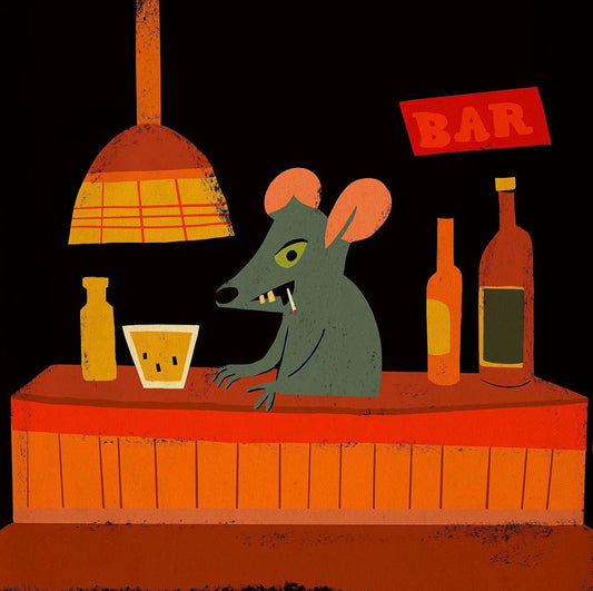 "Bar Rat" signed edition print