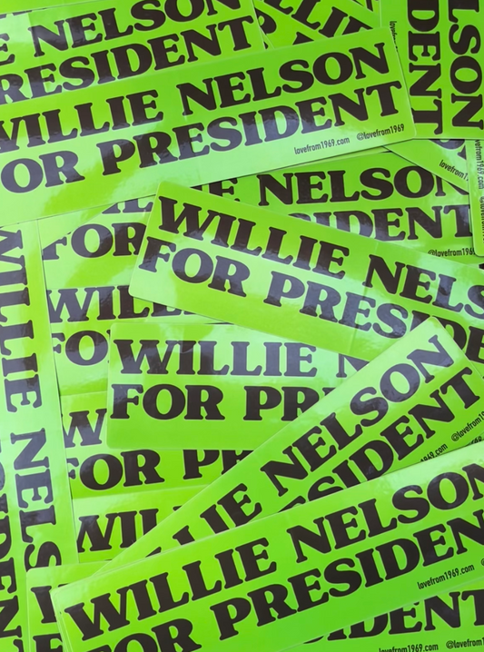 Willie 4 Prez Bumper Sticker